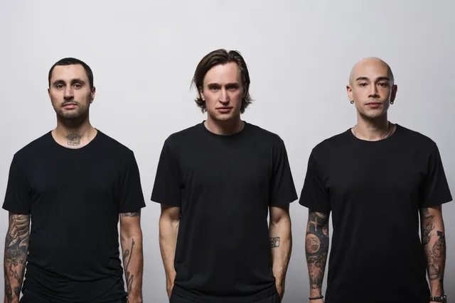 Sorry In Advance band studio portrait, photo 2 by Hampus Danielsson