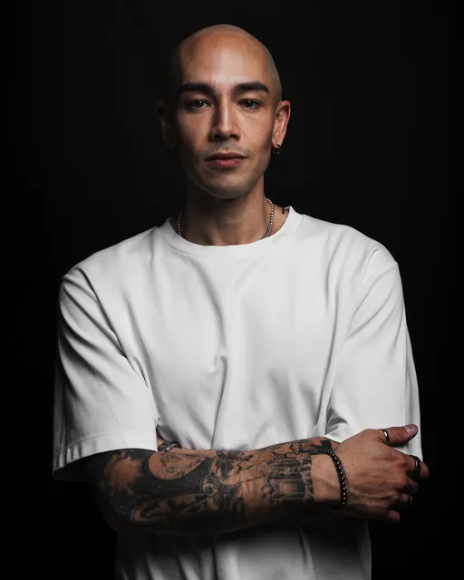 Sorry In Advance musician studio portrait, photo 5 by Hampus Danielsson