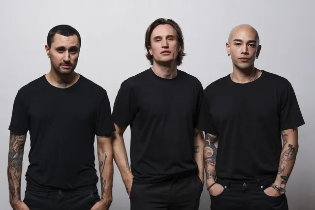 Sorry In Advance band studio portrait, photo 10 by Hampus Danielsson