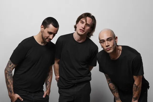 Sorry In Advance band studio portrait, photo 12 by Hampus Danielsson
