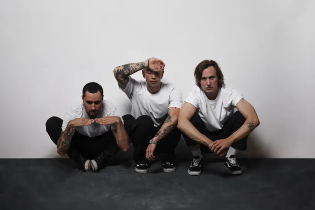 Sorry In Advance band studio portrait, photo 18 by Hampus Danielsson