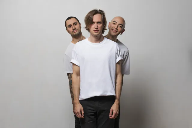 Sorry In Advance band studio portrait, photo 19 by Hampus Danielsson